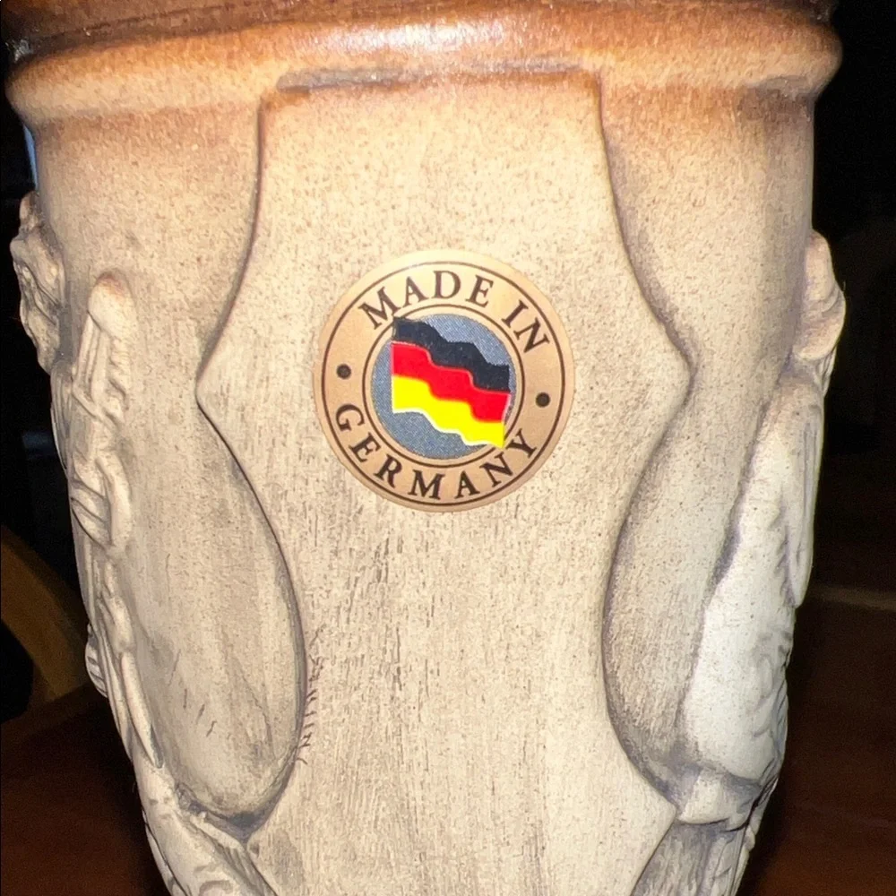 King-Werk Brown Relief German Beer Stein Boot .5 L Made in Germany